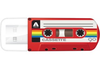 USB Flash Verbatim Cassette 16 Гб (Красная)